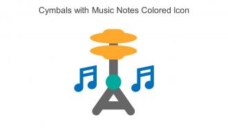 Cymbals With Music Notes Colored Icon In Powerpoint Pptx Png And Editable Eps Format