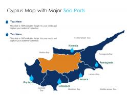 Cyprus map with major sea ports