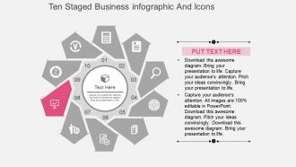 Cz ten staged business infographic and icons flat powerpoint design