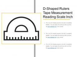 D shaped rulers tape measurement reading scale inch