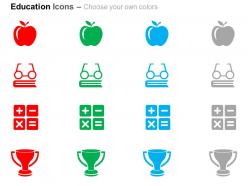 Da apple math operator trophy ppt icons graphics