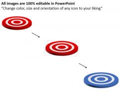Da leader with team on target board powerpoint template