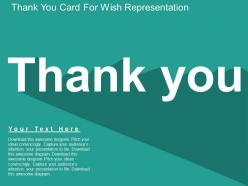 Da thank you card for wish representation flat powerpoint design