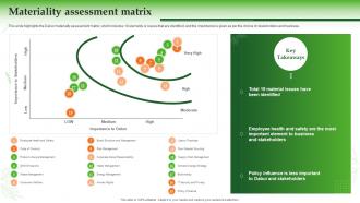 Dabur Company Profile Materiality Assessment Matrix Ppt Styles Design Templates