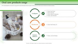 Dabur Company Profile Oral Care Products Range Ppt Styles Microsoft