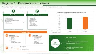 Dabur Company Profile Segment 1 Consumer Care Business Ppt Styles Example Introduction