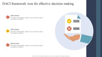 DACI Framework Icon For Effective Decision Making