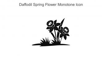 Daffodil Spring Flower Monotone Icon In Powerpoint Pptx Png And Editable Eps Format