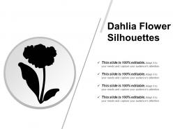 Dahlia flower silhouettes powerpoint templates