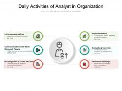 Daily activities of analyst in organization