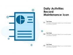 Daily activities record maintenance icon