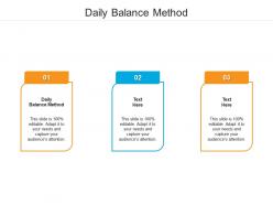 Daily balance methodcpb ppt powerpoint presentation tips cpb