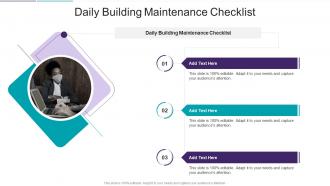Daily Building Maintenance Checklist In Powerpoint And Google Slides Cpb