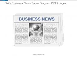 Daily business news paper diagram ppt images