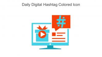 Daily Digital Hashtag Colored Icon In Powerpoint Pptx Png And Editable Eps Format
