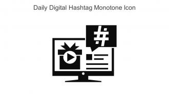 Daily Digital Hashtag Monotone Icon In Powerpoint Pptx Png And Editable Eps Format