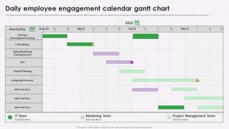 Daily Employee Engagement Calendar Gantt Chart