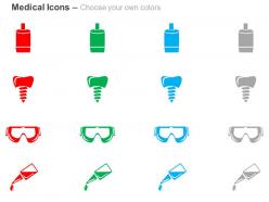 Daily equipments medical practice ppt icons graphics