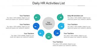 Daily HR Activities List Ppt Powerpoint Presentation Pictures Background Designs Cpb