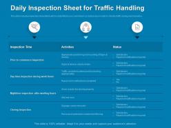 Daily inspection sheet for traffic handling hours powerpoint presentation format ideas