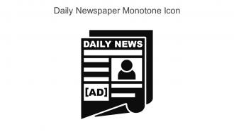 Daily Newspaper Monotone Icon In Powerpoint Pptx Png And Editable Eps Format