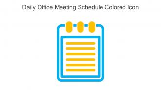 Daily Office Meeting Schedule Colored Icon In Powerpoint Pptx Png And Editable Eps Format