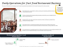 Daily operations for fast food restaurant business ppt powerpoint graphics