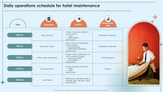 Daily Operations Schedule For Hotel Maintenance