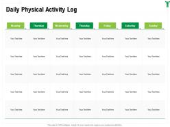 Daily physical activity log m1603 ppt powerpoint presentation show inspiration