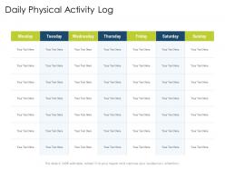 Daily physical activity log n413 powerpoint presentation maker