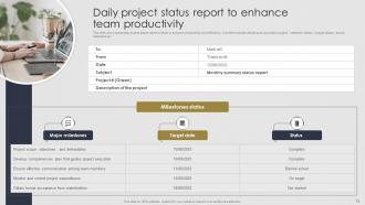 Daily Project Status Report Powerpoint Ppt Template Bundles Multipurpose Pre-designed