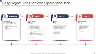 Daily Project Transition And Operational Plan