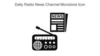 Daily Radio News Channel Monotone Icon In Powerpoint Pptx Png And Editable Eps Format