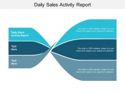 Daily sales activity report ppt powerpoint presentation gallery infographics cpb