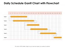 Daily schedule gantt chart with flowchart ppt powerpoint presentation file diagrams