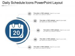 Daily schedule icons powerpoint layout