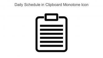 Daily Schedule In Clipboard Monotone Icon In Powerpoint Pptx Png And Editable Eps Format