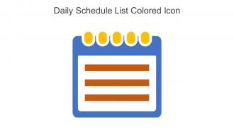 Daily Schedule List Colored Icon In Powerpoint Pptx Png And Editable Eps Format