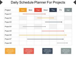 Daily schedule planner for projects ppt design
