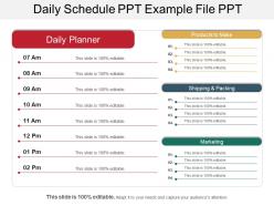 Daily schedule ppt example file ppt