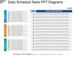 Daily schedule tasks ppt diagrams