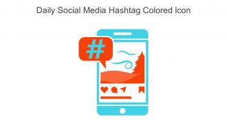 Daily Social Media Hashtag Colored Icon In Powerpoint Pptx Png And Editable Eps Format