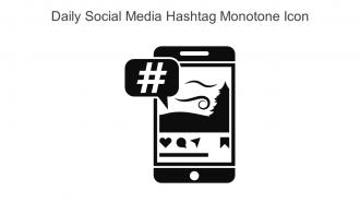 Daily Social Media Hashtag Monotone Icon In Powerpoint Pptx Png And Editable Eps Format