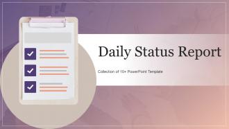 Daily Status Report Powerpoint Ppt Template Bundles
