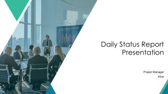 Daily Status Report Presentation PPT Example AT