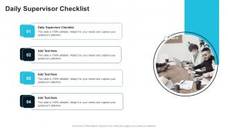 Daily Supervisor Checklist In Powerpoint And Google Slides Cpb