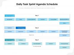 Daily task sprint agenda schedule