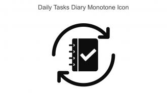 Daily Tasks Diary Monotone Icon In Powerpoint Pptx Png And Editable Eps Format