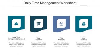 Daily time management worksheet ppt powerpoint presentation professional styles cpb