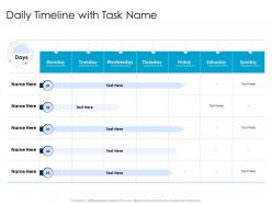 Daily timeline with task name leaders vs managers ppt powerpoint presentation shapes